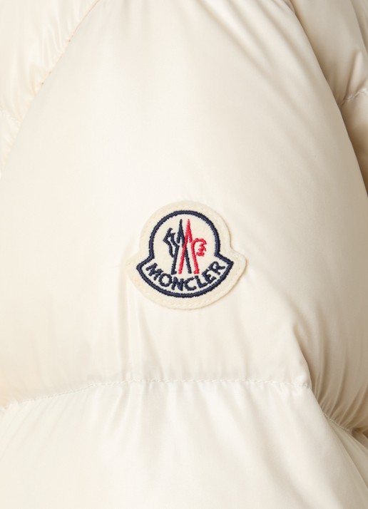 Moncler Abbadia puffer jack met donsvulling en ritszakken - detail 4 beige