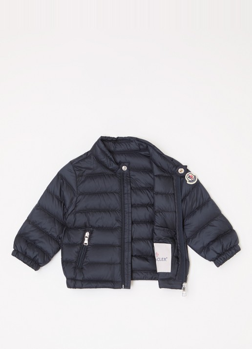 Moncler Acorus gewatteerde jas met donsvulling - voorkant 3 donkerblauw