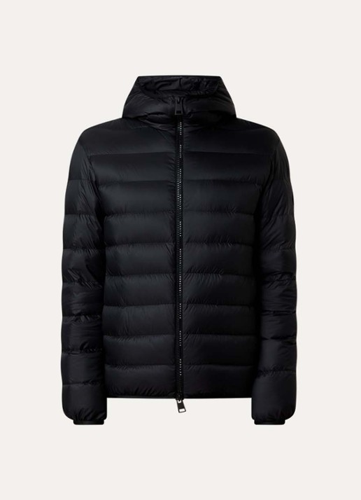 Moncler Alrai gewatteerde jas met donsvulling - voorkant 2 zwart