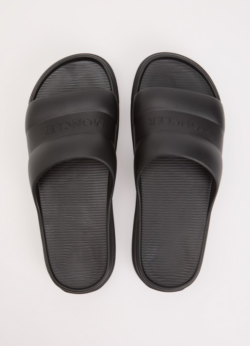 Moncler Altive slipper met logo - detail 4 zwart