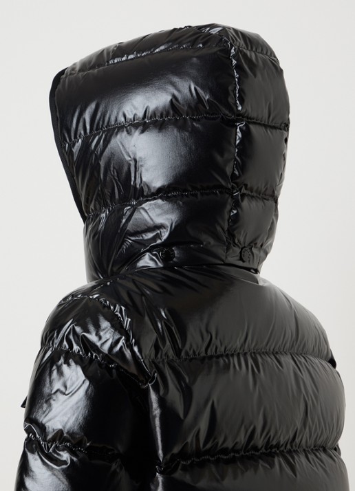 Moncler Andro pufferjack met donsvulling en afneembare capuchon - detail 4 zwart