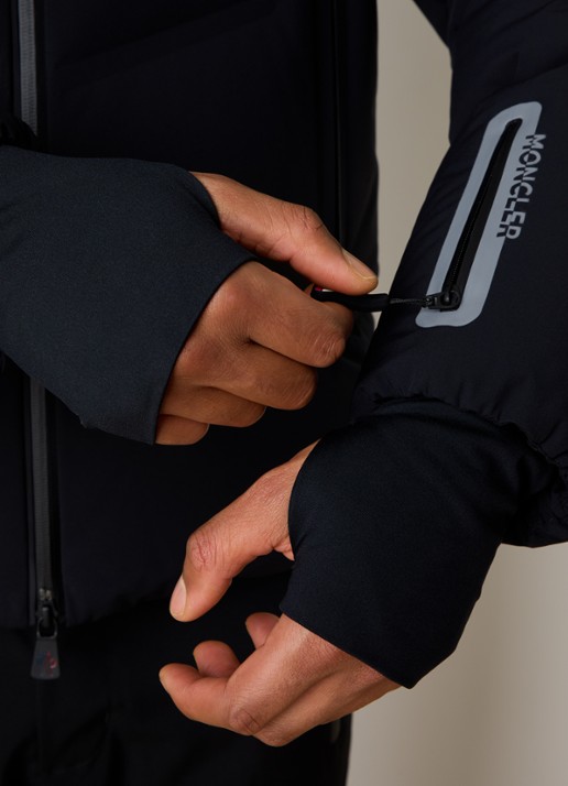 Moncler Angren puffer jack met donsvulling en waterafstotende coating - detail 5 zwart
