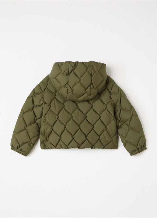 Moncler Ava pufferjack met donsvulling - achterkant groen
