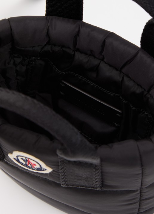 Moncler Baby Caradoc schoudertas met logo  - detail zwart