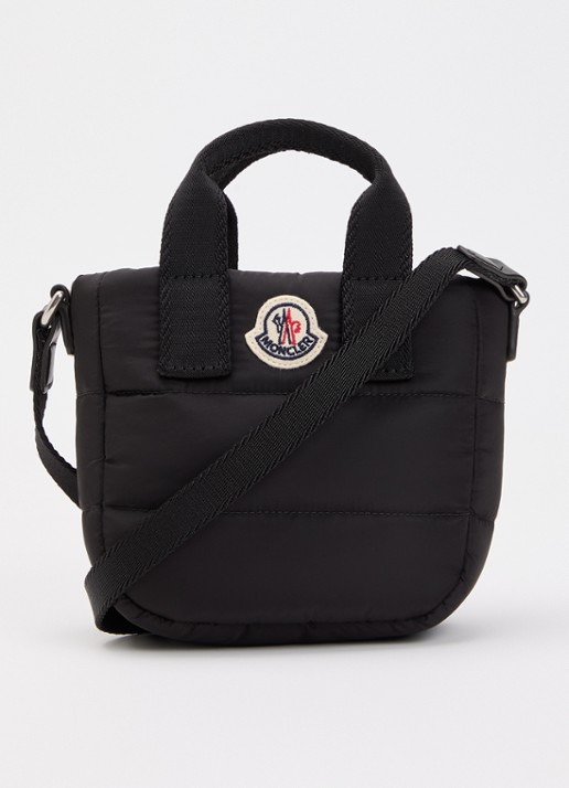 Moncler Baby Caradoc schoudertas met logo  - voorkant 6 zwart