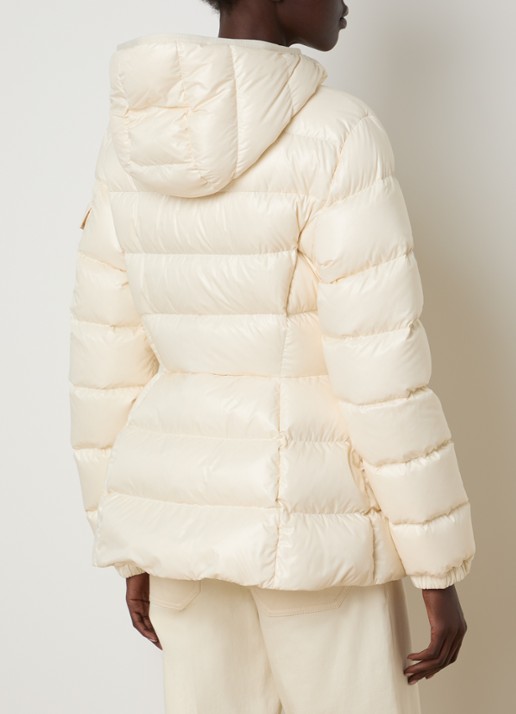Moncler Barante gewatteerd jack met donsvulling en capuchon - achterkant 4 creme