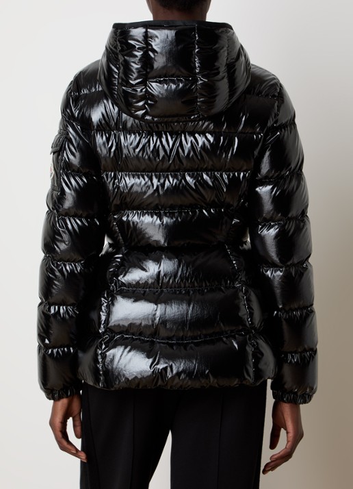 Moncler Barante puffer jack met donsvulling en capuchon - achterkant 3 zwart