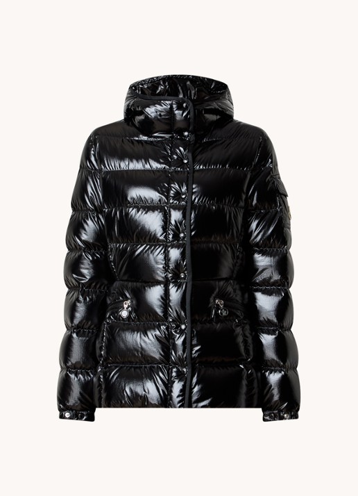 Moncler Barante puffer jack met donsvulling en capuchon - voorkant zwart