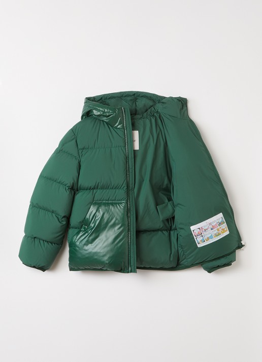 Moncler Barin puffer jack met donsvulling - voorkant 3 groen