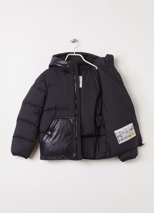 Moncler Barin puffer jack met donsvulling - voorkant 2 donkerblauw