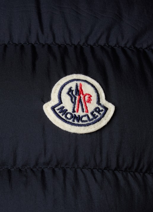 Moncler Barthe gewatteerde bodywarmer met donsvulling en logo - detail 6 donkerblauw