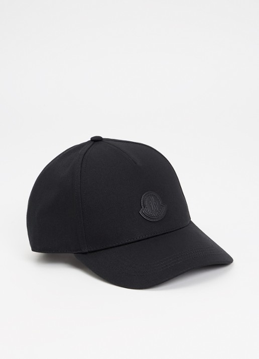 Moncler Baseball pet met logo - voorkant zwart