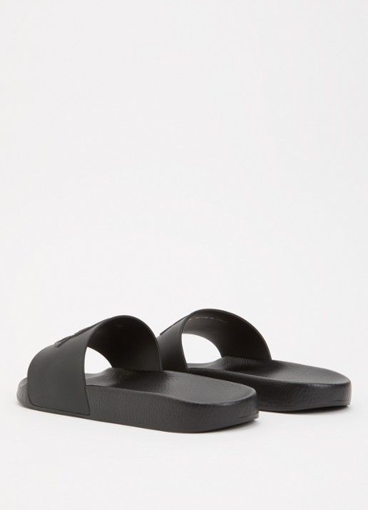 Moncler Basile slipper met logo - achterkant 2 zwart