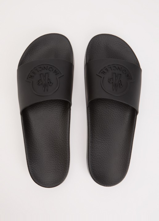 Moncler Basile slipper met logo - detail 4 zwart