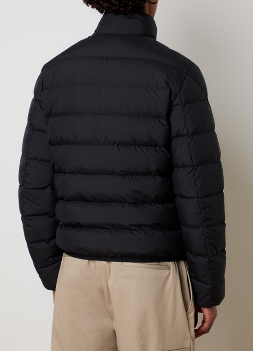 Moncler Baudinet puffer jack met donsvulling en logo - achterkant 6 zwart