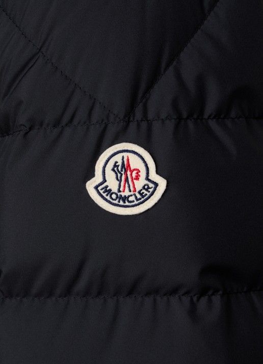 Moncler Baudinet puffer jack met donsvulling en logo - detail 3 zwart