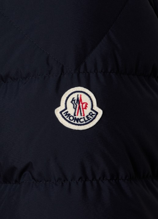Moncler Baudinet puffer jack met donsvulling en logo - detail 6 donkerblauw