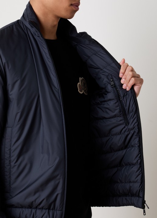 Moncler Berre gewatteerd jack met donsvulling - detail 5 donkerblauw