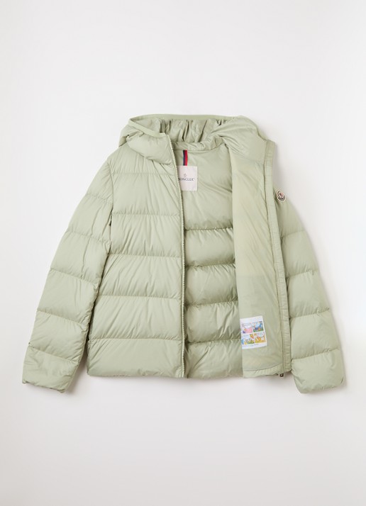 Moncler Beulah puffer jack met donsvulling - voorkant 3 lindegroen