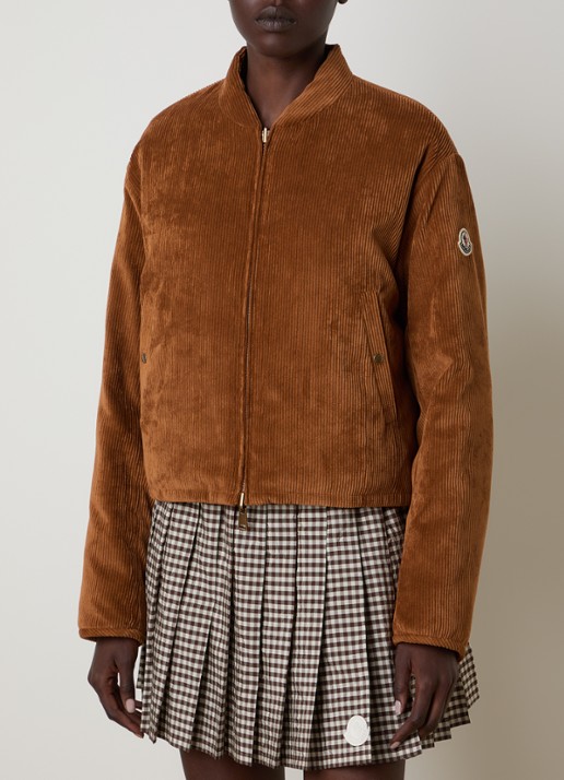 Moncler Blageon reversible bomberjack van corduroy met donsvulling
