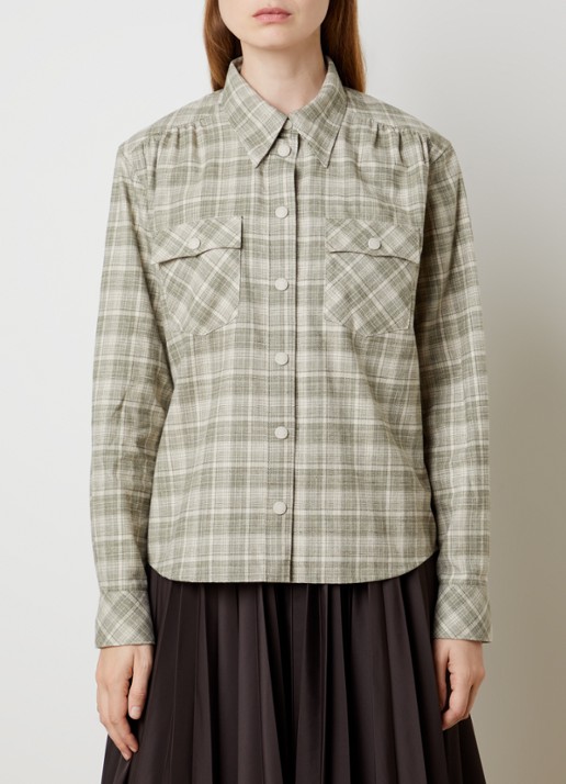 Moncler Blouse met ruitdessin en borstzakken