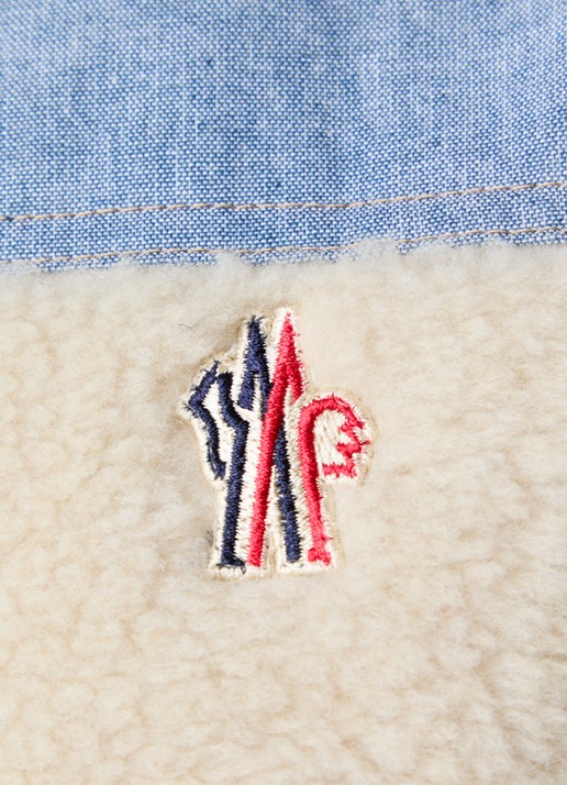 Moncler Bodywarmer van teddy met ritszakken - detail 6 beige