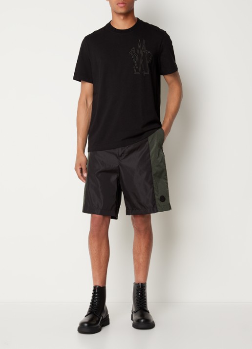 Moncler Born To Protect loose fit korte broek  - voorkant 3 zwart