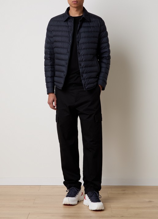 Moncler Bourdon gewatteerd jack met donsvulling - voorkant 3 donkerblauw
