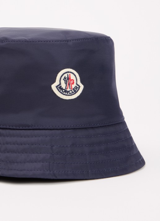 Moncler Bucket hoed met logo - detail 2 donkerblauw