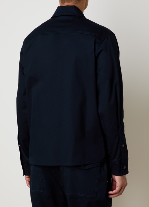 Moncler Camicia overshirt met borstzak - achterkant 6 donkerblauw