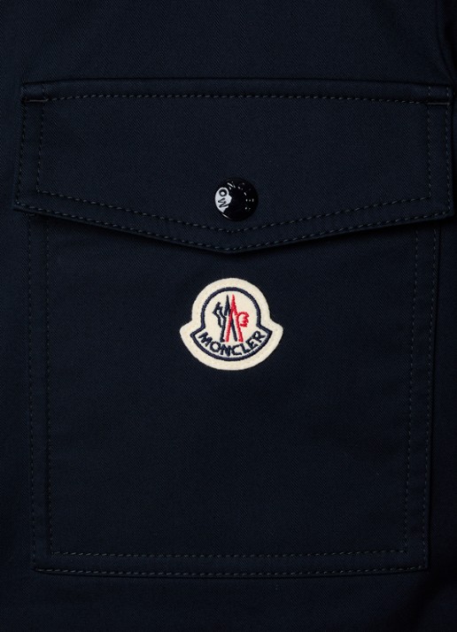 Moncler Camicia overshirt met borstzak - detail 3 donkerblauw