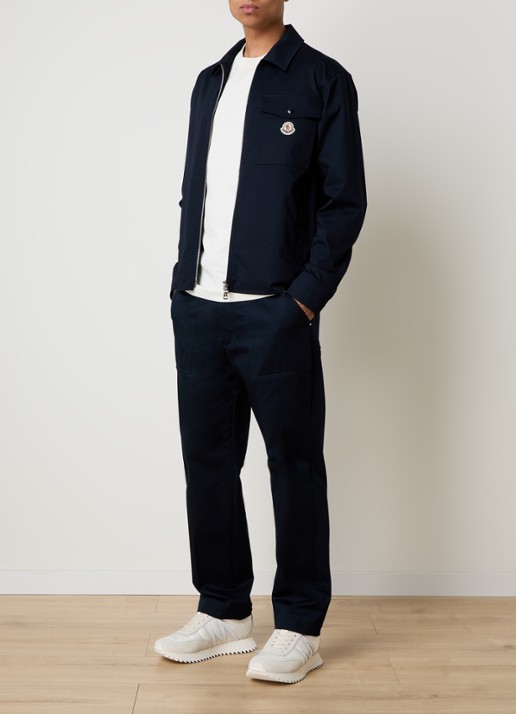 Moncler Camicia overshirt met borstzak - voorkant 5 donkerblauw