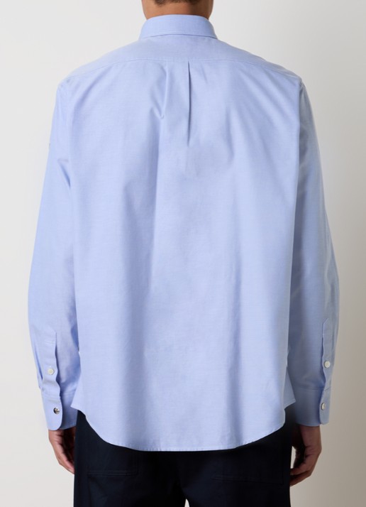 Moncler Camicia regular fit overhemd met logoborduring - achterkant 5 lichtblauw