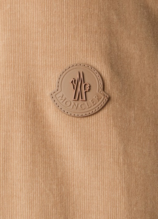 Moncler Camicia regular fit overhemd van corduroy met borstzak - detail 5 zand