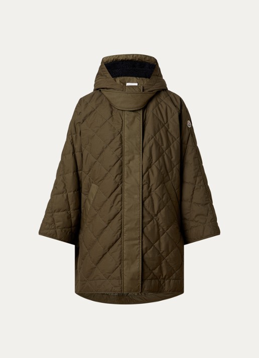 Moncler Cape met capuchon en steekzakken