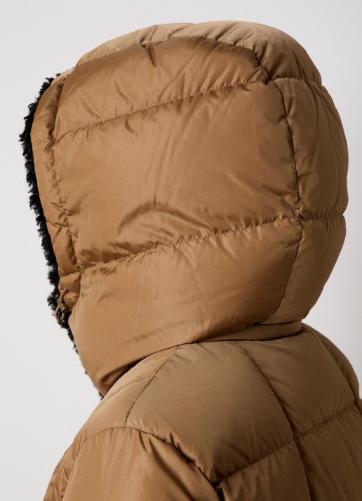 Moncler Castelnou puffer jack met afneembare capuchon - detail 3 camel