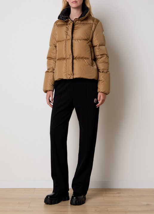 Moncler Castelnou puffer jack met afneembare capuchon - voorkant 6 camel