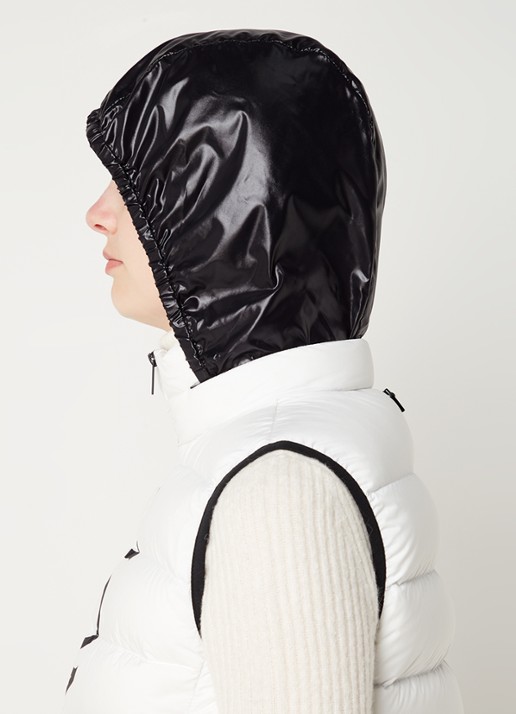 Moncler Cenis bodywarmer met donsvulling en logoprint - detail 4 wit