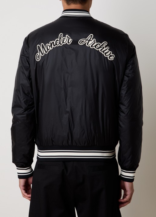 Moncler Chevrerie gewatteerd bomberjack met donsvulling - achterkant 4 zwart