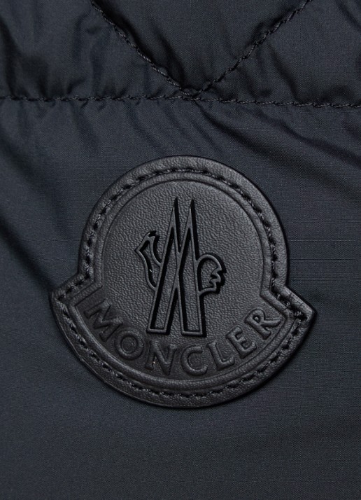 Moncler Chinon puffer jack met borstzak en donsvulling - detail 4 zwart
