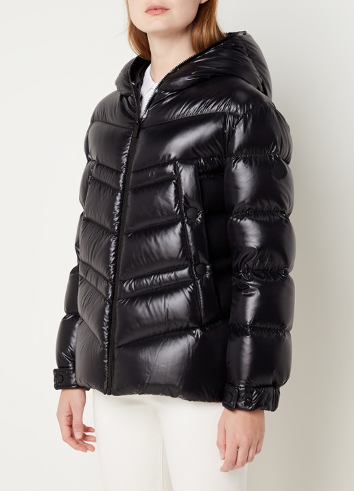 Moncler Clair puffer jack met donsvulling en steekzakken  - detail 4 zwart