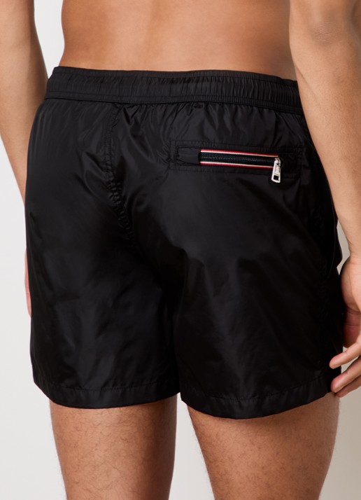 Moncler Classic zwemshorts met logo en steekzakken - achterkant 4 zwart