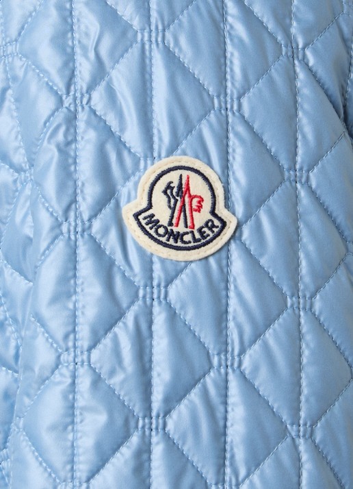 Moncler Cleorine gewatteed jack met quilt patroon en borstzak - detail 2 blauw