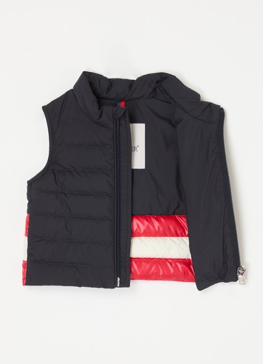 Moncler Cliff gewatteerde bodywarmer met donsvulling - voorkant 3 donkerblauw