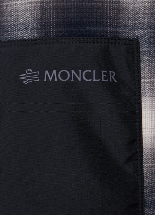 Moncler Cornisello gewatteerde jack met steekzakken en logo - detail 3 antraciet