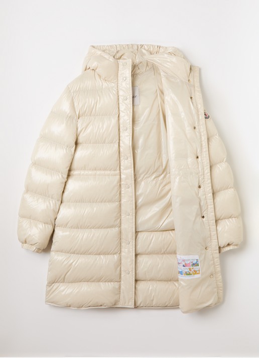 Moncler Dacca gewatteerde jas met donsvulling - voorkant 3 creme