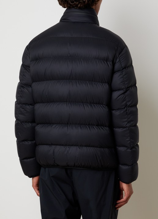 Moncler Dalalven puffer jack met donsvulling en opbergbare capuchon - achterkant zwart