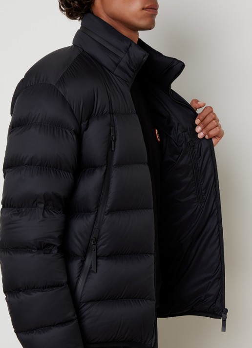 Moncler Dalalven puffer jack met donsvulling en opbergbare capuchon - detail 5 zwart
