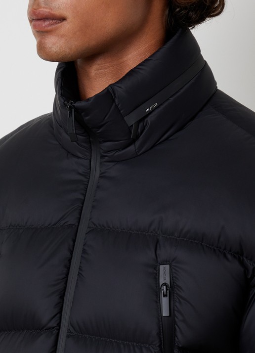 Moncler Dalalven puffer jack met donsvulling en opbergbare capuchon - detail 6 zwart