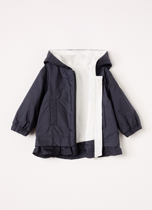 Moncler Dana jack met capuchon - voorkant 3 donkerblauw